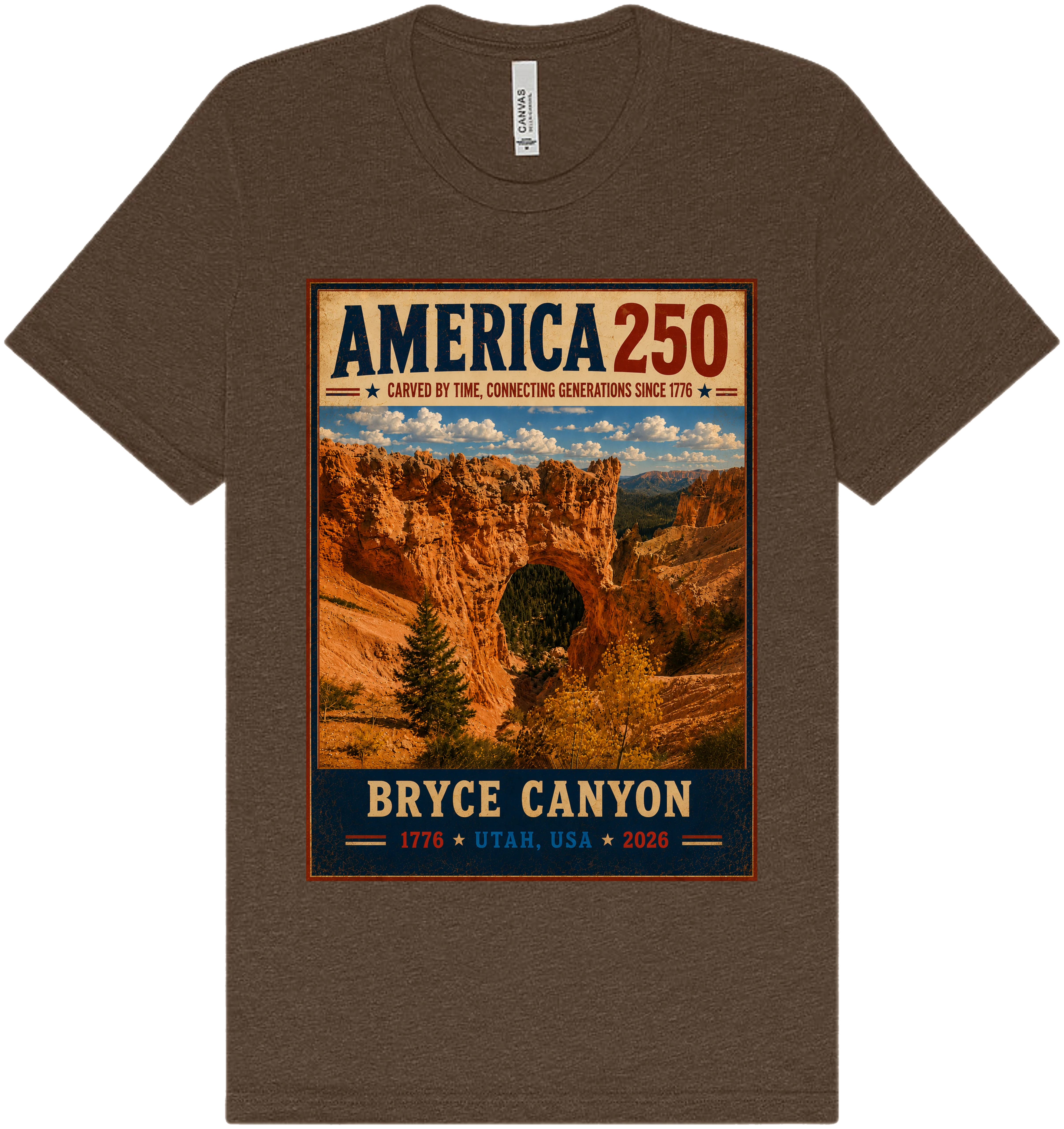 Bryce Natural Bridge heather brown T-shirt