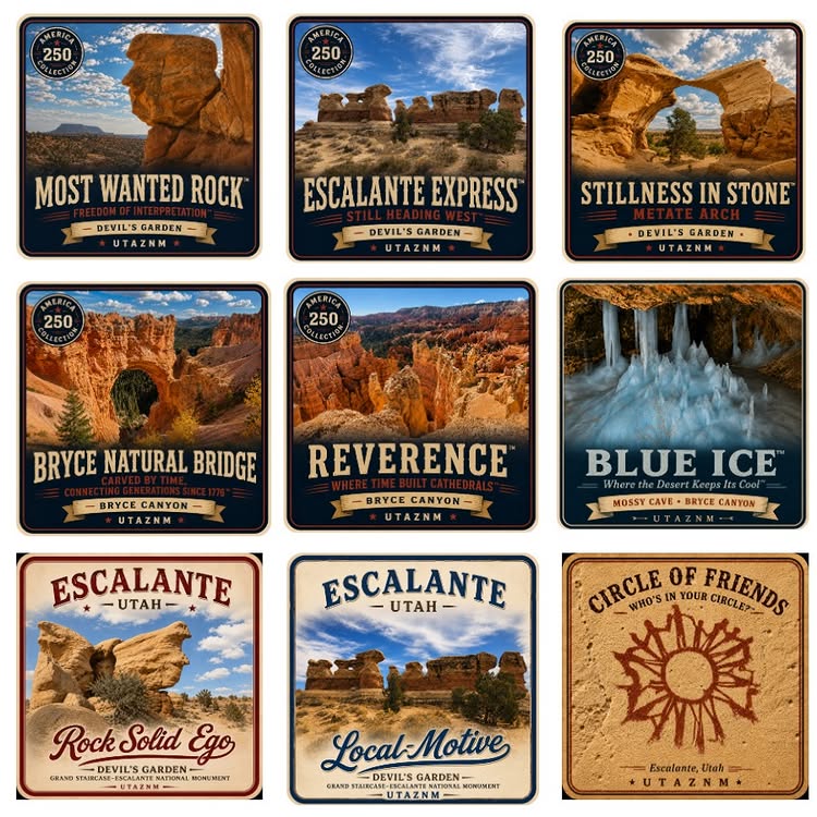 UTAZNM landscape-inspired sticker collection
